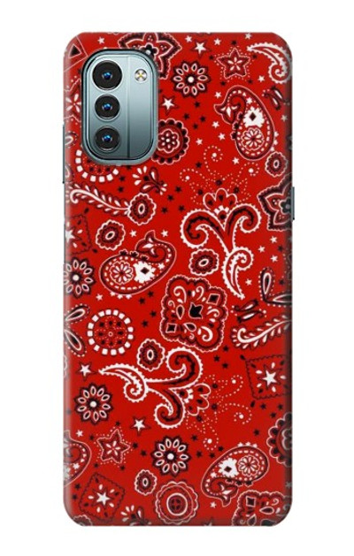 S3354 Red Classic Bandana Case Cover Custodia per Nokia G11, G21