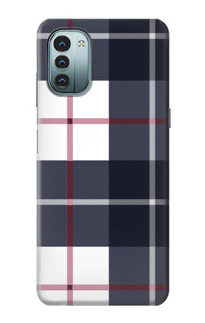 S3452 Plaid Fabric Pattern Case Cover Custodia per Nokia G11, G21