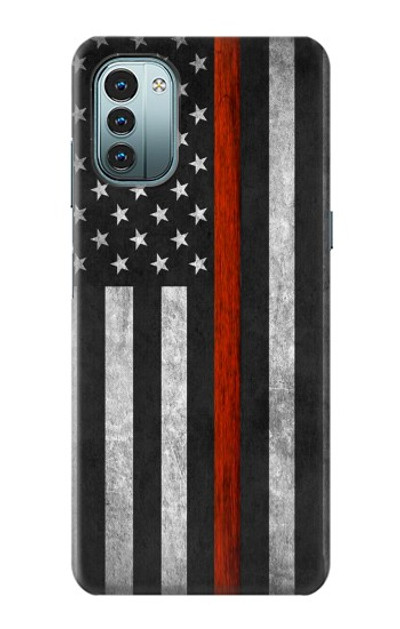 S3472 Firefighter Thin Red Line Flag Case Cover Custodia per Nokia G11, G21