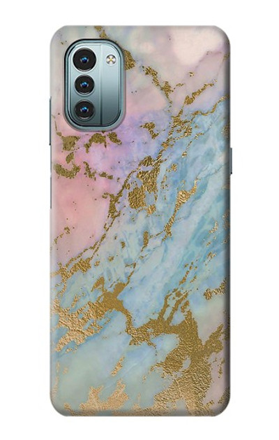 S3717 Rose Gold Blue Pastel Marble Graphic Printed Case Cover Custodia per Nokia G11, G21