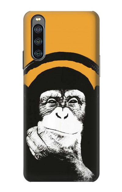 S2324 Funny Monkey with Headphone Pop Music Case Cover Custodia per Sony Xperia 10 IV S2324 Funny Monkey with Headphone Pop Music Case Cover Custodia per Sony Xperia 10 IV