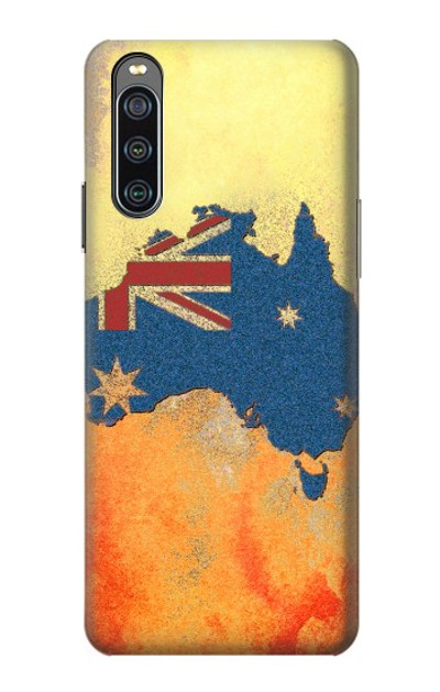 S2494 Australia Flag Map Rock Texture Case Cover Custodia per Sony Xperia 10 IV