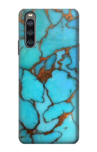 S2685 Aqua Turquoise Gemstone Graphic Printed Case Cover Custodia per Sony Xperia 10 IV S2685 Aqua Turquoise Gemstone Graphic Printed Case Cover Custodia per Sony Xperia 10 IV