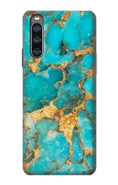 S2906 Aqua Turquoise Stone Case Cover Custodia per Sony Xperia 10 IV