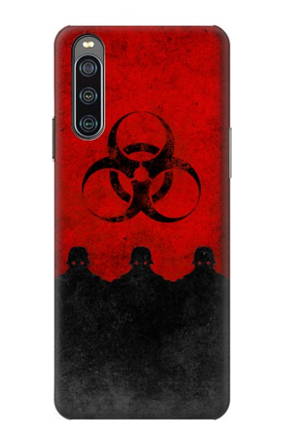 S2917 Biohazards Virus Red Alert Case Cover Custodia per Sony Xperia 10 IV