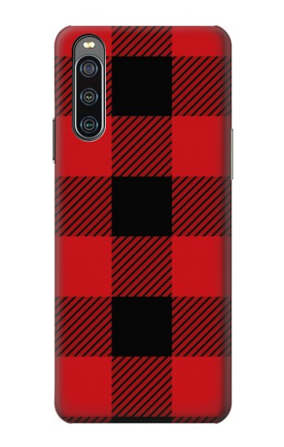 S2931 Red Buffalo Check Pattern Case Cover Custodia per Sony Xperia 10 IV S2931 Red Buffalo Check Pattern Case Cover Custodia per Sony Xperia 10 IV