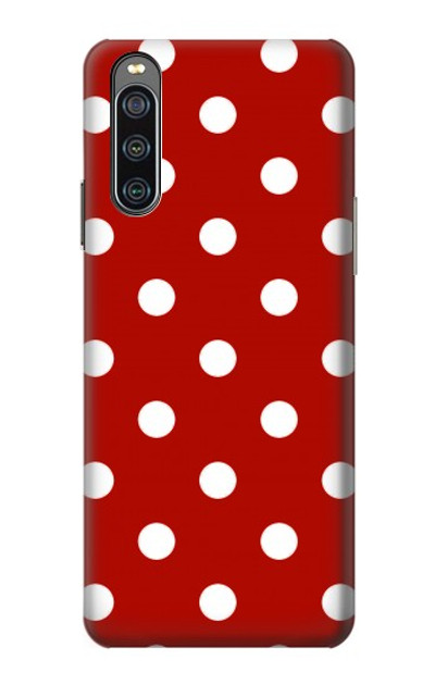S2951 Red Polka Dots Case Cover Custodia per Sony Xperia 10 IV S2951 Red Polka Dots Case Cover Custodia per Sony Xperia 10 IV