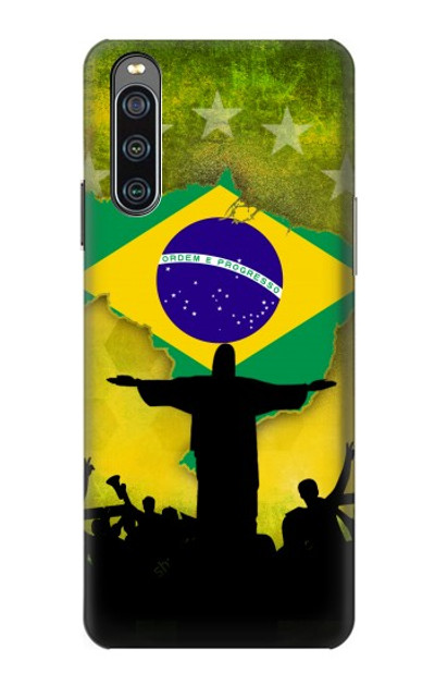 S2981 Brazil Football Soccer Case Cover Custodia per Sony Xperia 10 IV