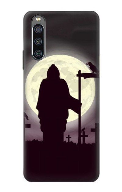 S3262 Grim Reaper Night Moon Cemetery Case Cover Custodia per Sony Xperia 10 IV