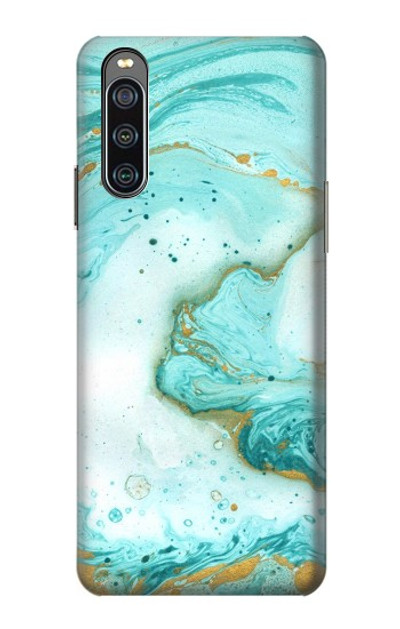 S3399 Green Marble Graphic Print Case Cover Custodia per Sony Xperia 10 IV