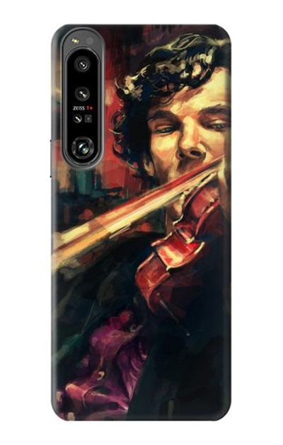 S0723 Violin Art Paint Case Cover Custodia per Sony Xperia 1 IV S0723 Violin Art Paint Case Cover Custodia per Sony Xperia 1 IV