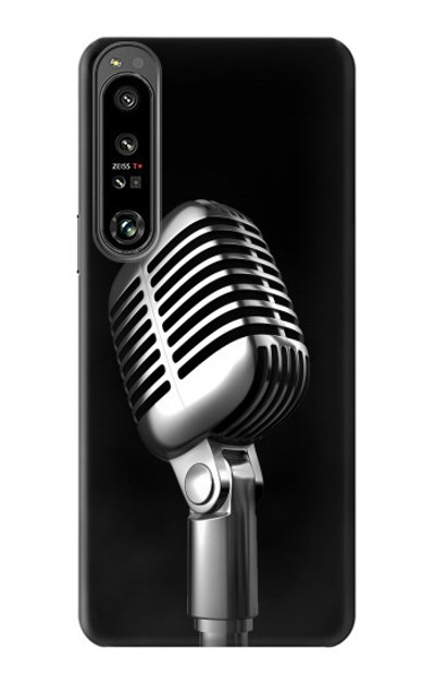 S1672 Retro Microphone Jazz Music Case Cover Custodia per Sony Xperia 1 IV S1672 Retro Microphone Jazz Music Case Cover Custodia per Sony Xperia 1 IV