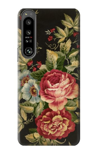 S3013 Vintage Antique Roses Case Cover Custodia per Sony Xperia 1 IV