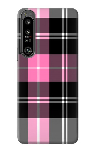 S3091 Pink Plaid Pattern Case Cover Custodia per Sony Xperia 1 IV