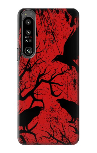 S3325 Crow Black Blood Tree Case Cover Custodia per Sony Xperia 1 IV