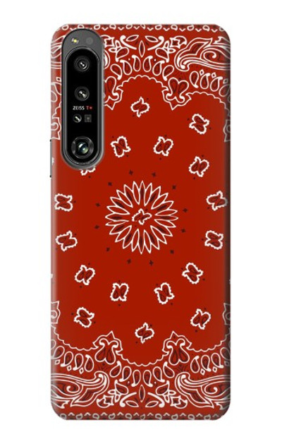 S3355 Bandana Red Pattern Case Cover Custodia per Sony Xperia 1 IV