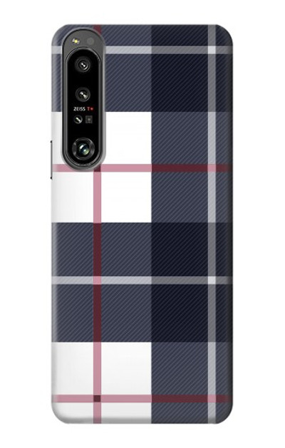 S3452 Plaid Fabric Pattern Case Cover Custodia per Sony Xperia 1 IV