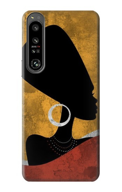 S3453 African Queen Nefertiti Silhouette Case Cover Custodia per Sony Xperia 1 IV
