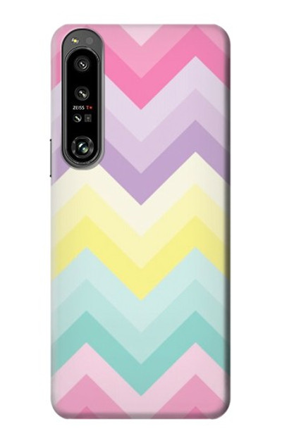S3514 Rainbow Zigzag Case Cover Custodia per Sony Xperia 1 IV S3514 Rainbow Zigzag Case Cover Custodia per Sony Xperia 1 IV