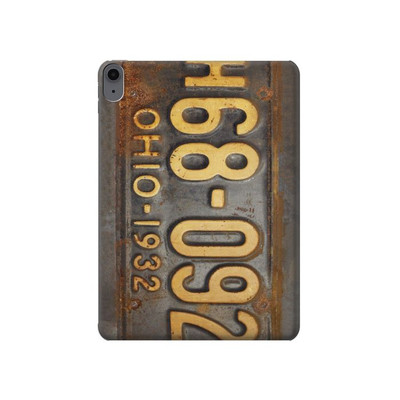 S3228 Vintage Car License Plate Case Cover Custodia per iPad Air (2022, 2020), Air 11 (2024,2025), Pro 11 (2022)