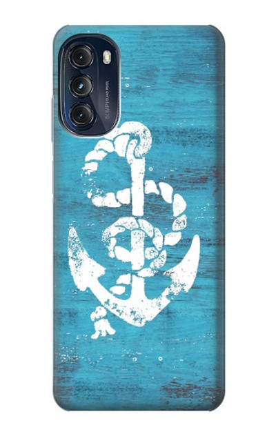 S3053 Marine Anchor Blue Case Cover Custodia per Motorola Moto G (2022)