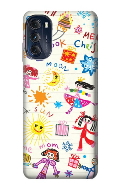 S3280 Kids Drawing Case Cover Custodia per Motorola Moto G (2022)