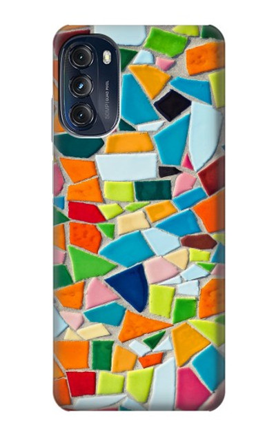 S3391 Abstract Art Mosaic Tiles Graphic Case Cover Custodia per Motorola Moto G (2022)
