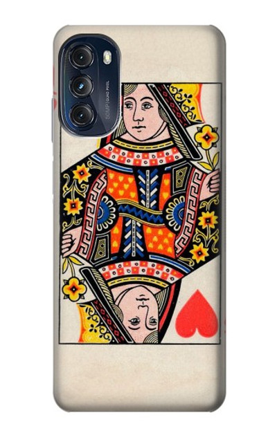 S3429 Queen Hearts Card Case Cover Custodia per Motorola Moto G (2022)