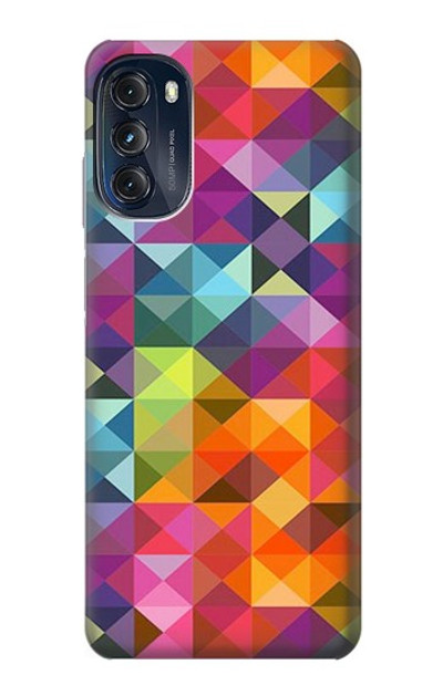 S3477 Abstract Diamond Pattern Case Cover Custodia per Motorola Moto G (2022)