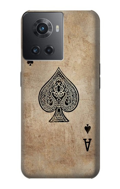 S2928 Vintage Spades Ace Card Case Cover Custodia per OnePlus Ace