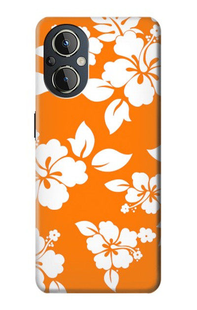 S2245 Hawaiian Hibiscus Orange Pattern Case Cover Custodia per OnePlus Nord N20 5G