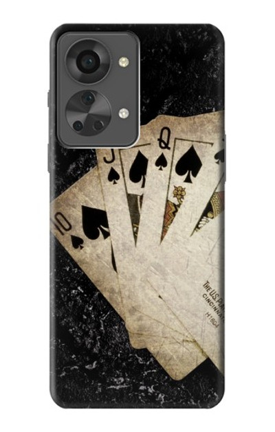 S3231 Vintage Royal Straight Flush Cards Case Cover Custodia per OnePlus Nord 2T