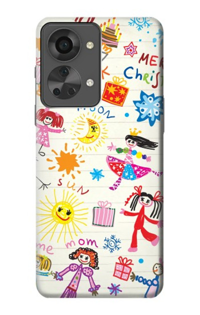 S3280 Kids Drawing Case Cover Custodia per OnePlus Nord 2T