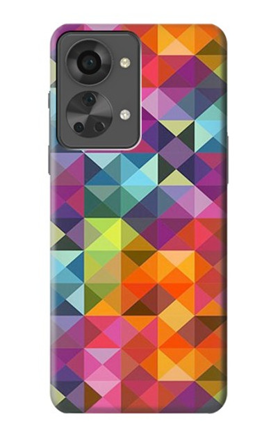 S3477 Abstract Diamond Pattern Case Cover Custodia per OnePlus Nord 2T