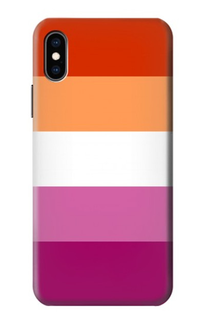 S3887 Lesbian Pride Flag Case Cover Custodia per iPhone X, iPhone XS