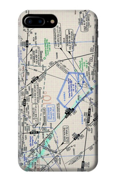 S3882 Flying Enroute Chart Case Cover Custodia per iPhone 7 Plus, iPhone 8 Plus