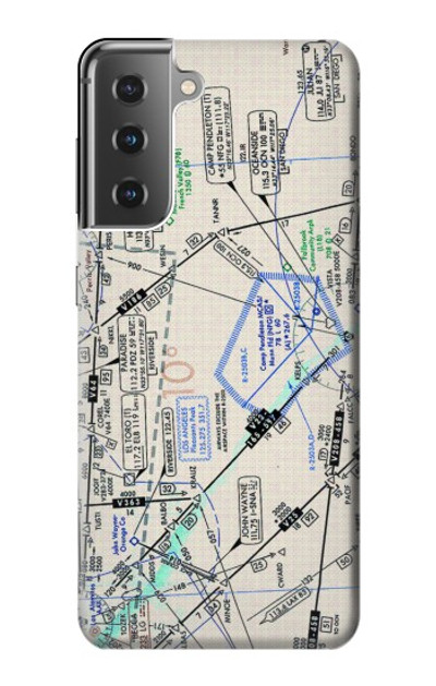 S3882 Flying Enroute Chart Case Cover Custodia per Samsung Galaxy S21 Plus 5G, Galaxy S21+ 5G