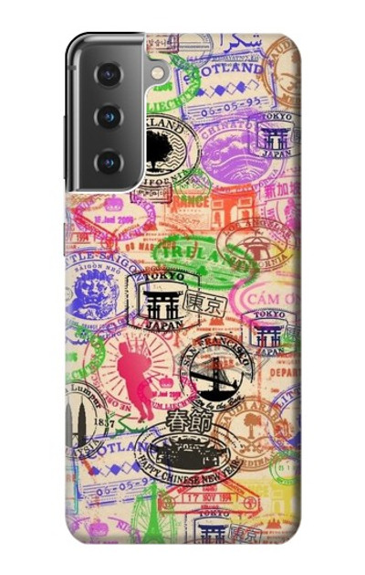 S3904 Travel Stamps Case Cover Custodia per Samsung Galaxy S21 Plus 5G, Galaxy S21+ 5G