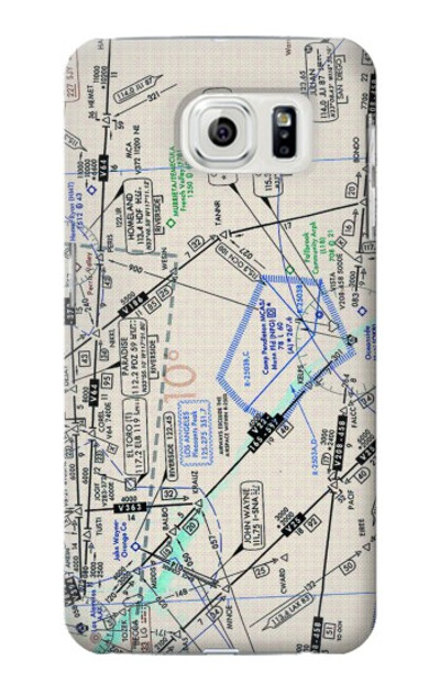 S3882 Flying Enroute Chart Case Cover Custodia per Samsung Galaxy S7 Edge