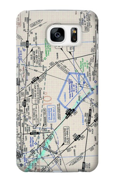 S3882 Flying Enroute Chart Case Cover Custodia per Samsung Galaxy S7