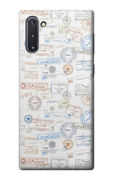 S3903 Travel Stamps Case Cover Custodia per Samsung Galaxy Note 10