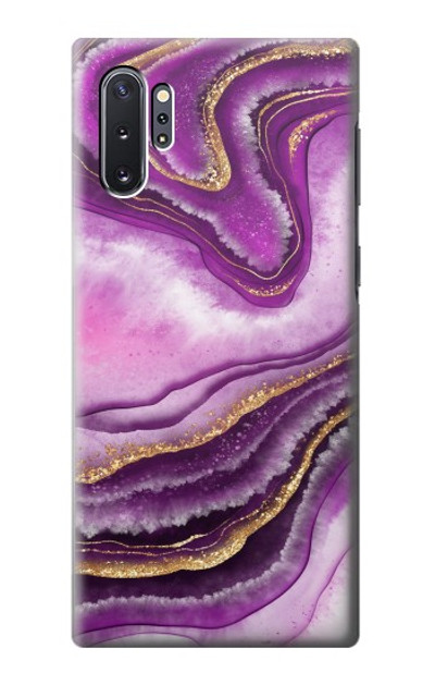 S3896 Purple Marble Gold Streaks Case Cover Custodia per Samsung Galaxy Note 10 Plus