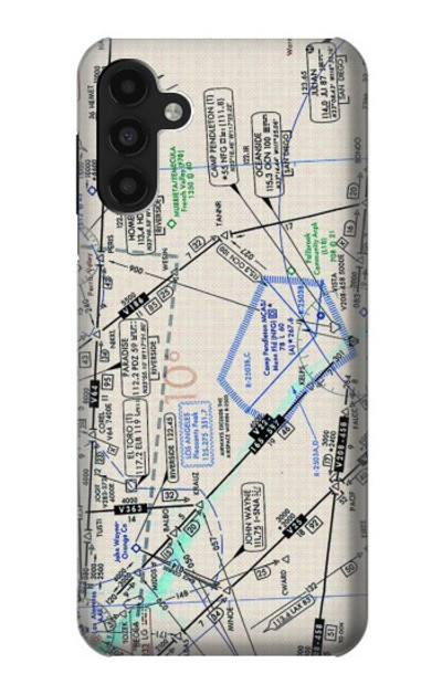 S3882 Flying Enroute Chart Case Cover Custodia per Samsung Galaxy A13 4G