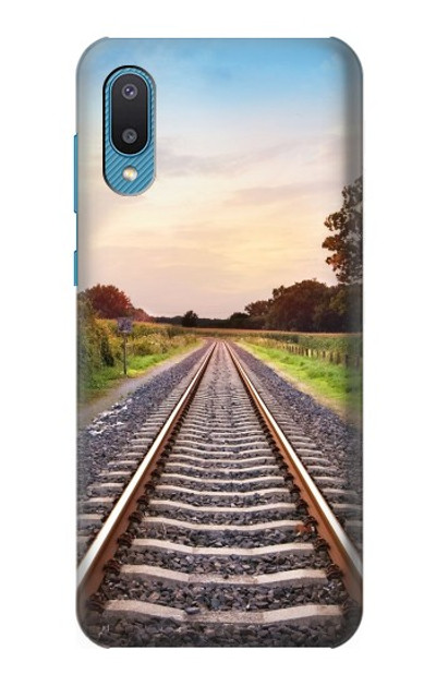 S3866 Railway Straight Train Track Case Cover Custodia per Samsung Galaxy A04, Galaxy A02, M02