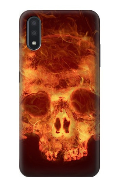 S3881 Fire Skull Case Cover Custodia per Samsung Galaxy A01