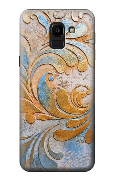 S3875 Canvas Vintage Rugs Case Cover Custodia per Samsung Galaxy J6 (2018)