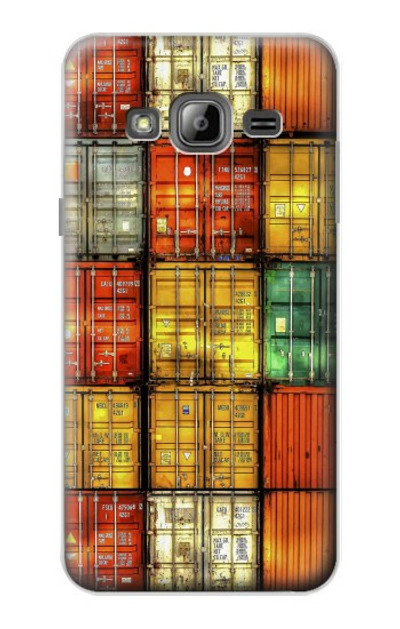 S3861 Colorful Container Block Case Cover Custodia per Samsung Galaxy J3 (2016)