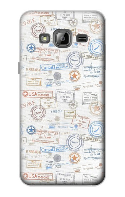 S3903 Travel Stamps Case Cover Custodia per Samsung Galaxy J3 (2016)