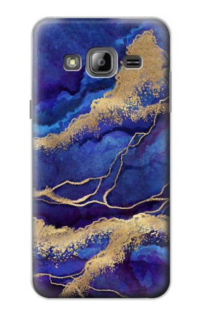 S3906 Navy Blue Purple Marble Case Cover Custodia per Samsung Galaxy J3 (2016)