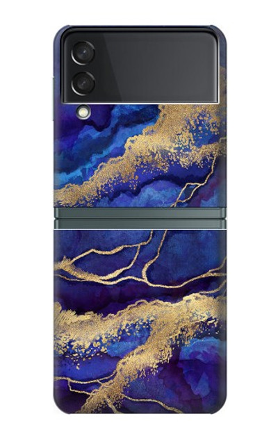 S3906 Navy Blue Purple Marble Case Cover Custodia per Samsung Galaxy Z Flip 3 5G